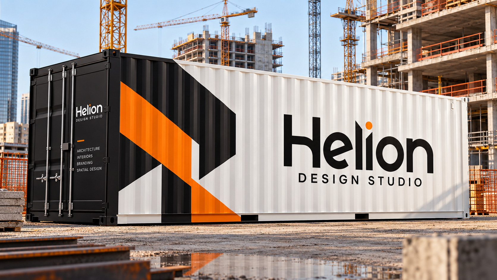 Helion — Interior Design & Development Logo Design presentation 6