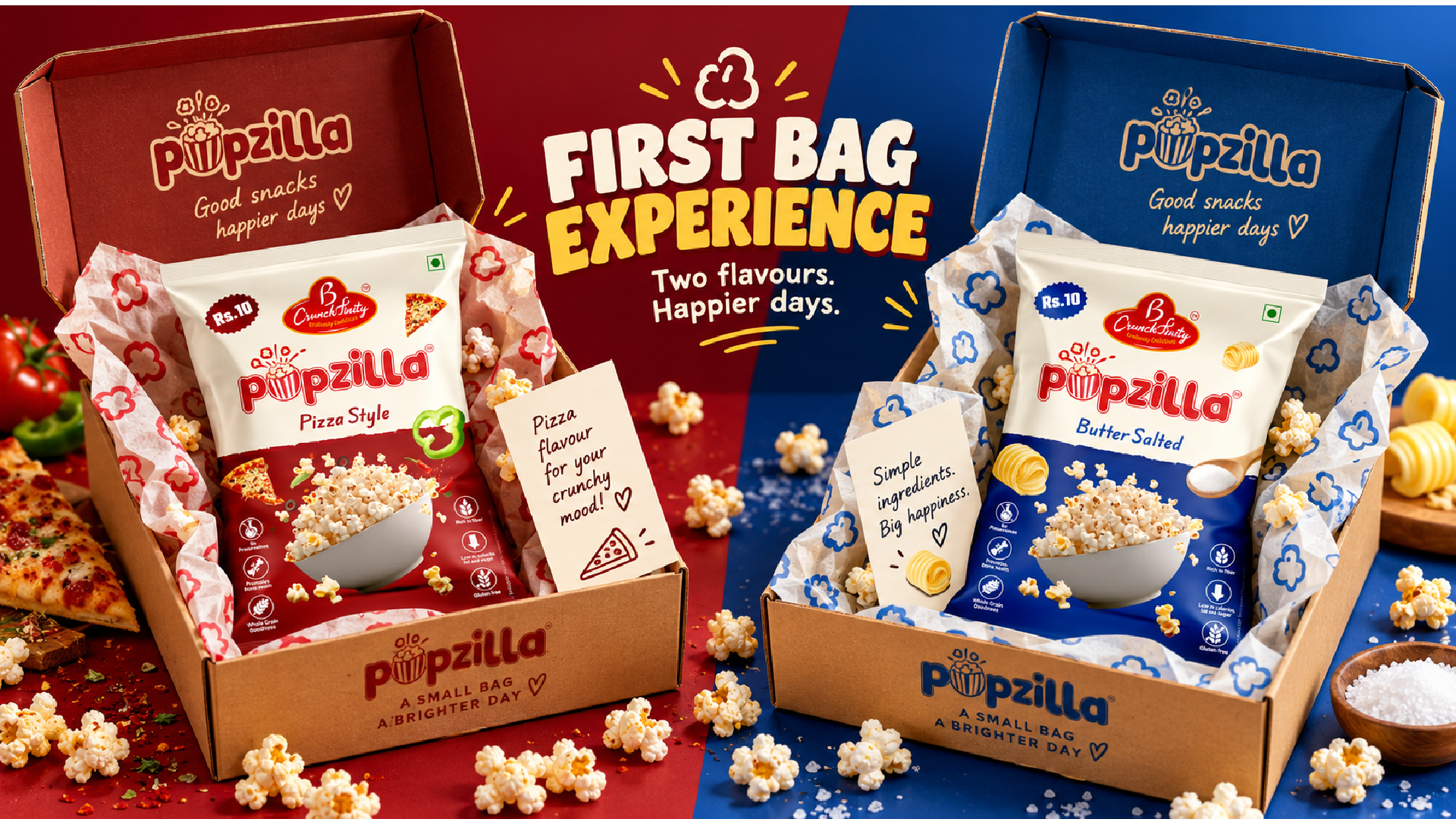 Popzilla — Popcorn Branding & Packaging Design presentation 6