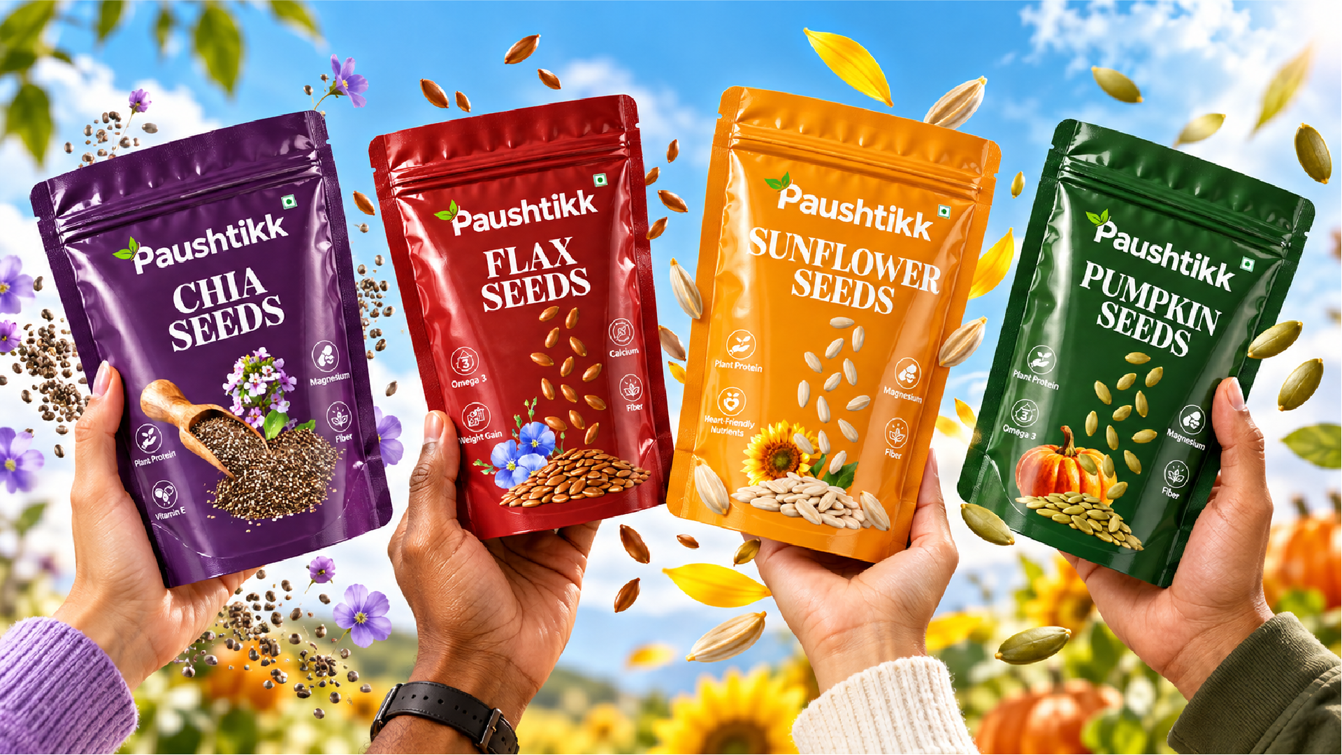 Paushtikk — Premium Seeds Packaging Design presentation 2