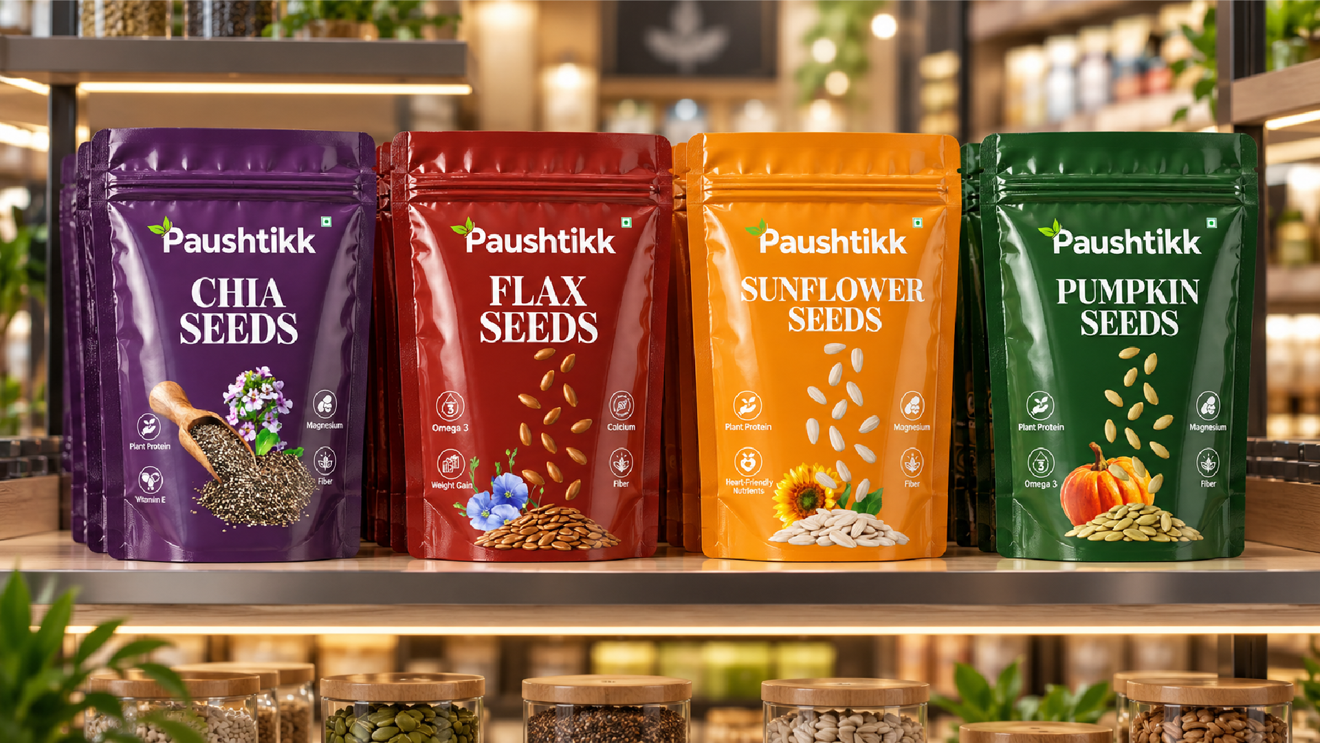 Paushtikk — Premium Seeds Packaging Design presentation 5