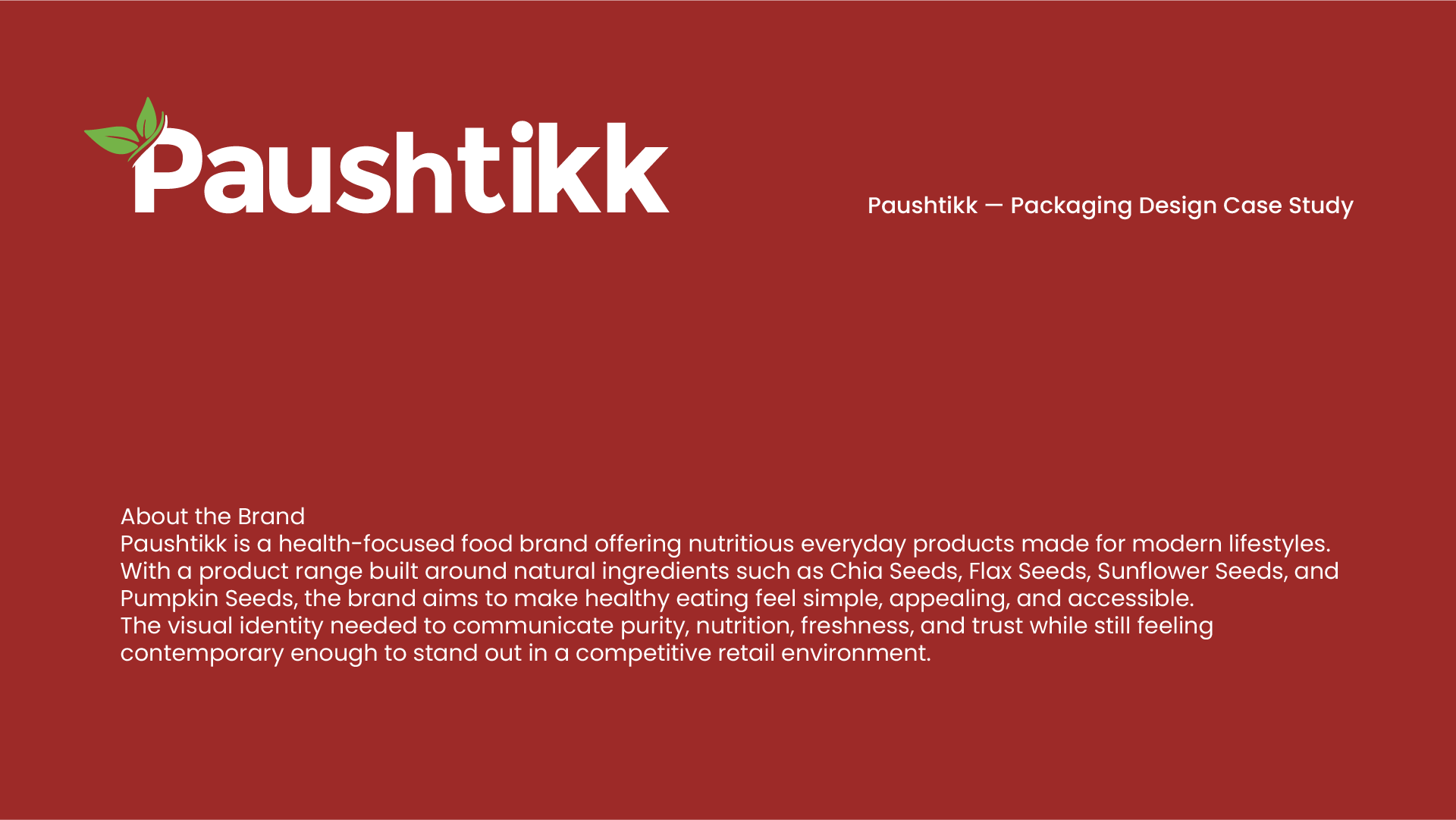 Paushtikk — Premium Seeds Packaging Design presentation 1