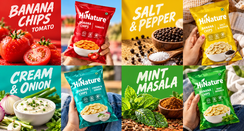 HiNature – Premium Banana Chips Showcase Media