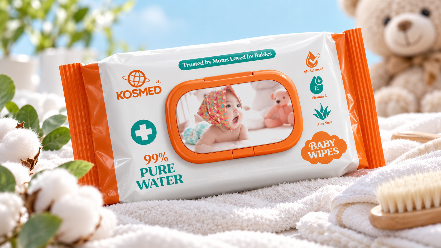 Kosmed — Baby Wipes Logo & Packaging Design Showcase Media